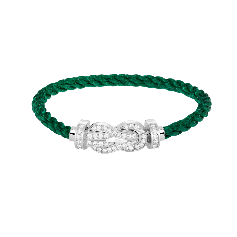 [⭐Renara]CHANCE LARGE 8 FIGURE BUCKLE FULL DIAMOND BRACELET SILVER