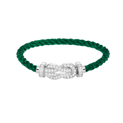 [⭐Renara]CHANCE LARGE 8 FIGURE BUCKLE FULL DIAMOND BRACELET SILVER