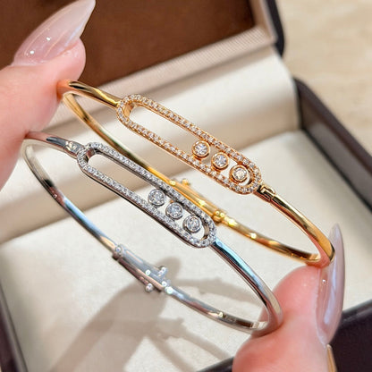 [⭐Renara]Move Pavé Diamond Bangle Bracelet M