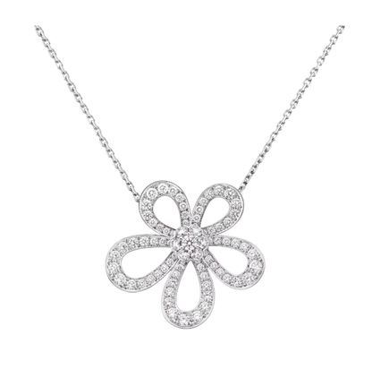 [⭐Renara]FLOWERLACE NECKLACE FULL DIAMONDS