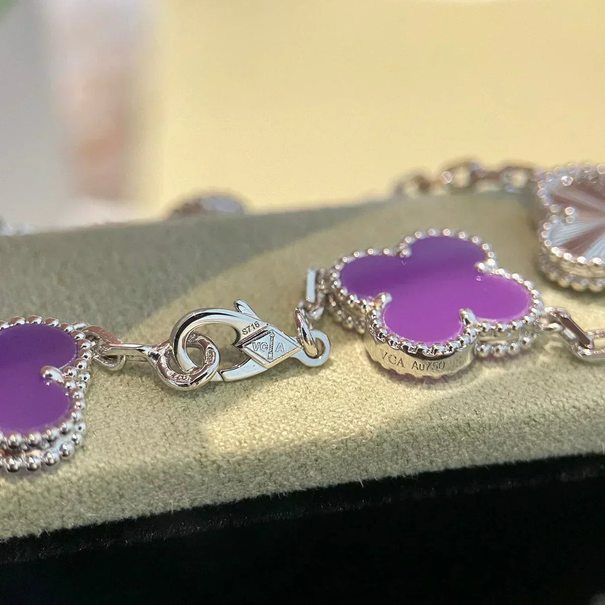 [⭐Renara] CLOVER 5 MOTIF VIOLET BRACELET COLLECTION