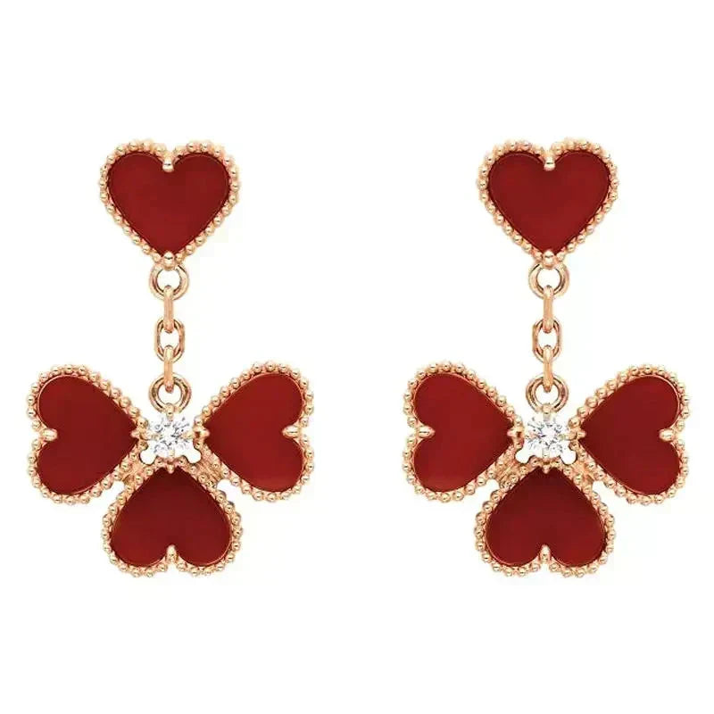 [⭐Renara]SWEET CLOVER CARNELIAN EARRINGS
