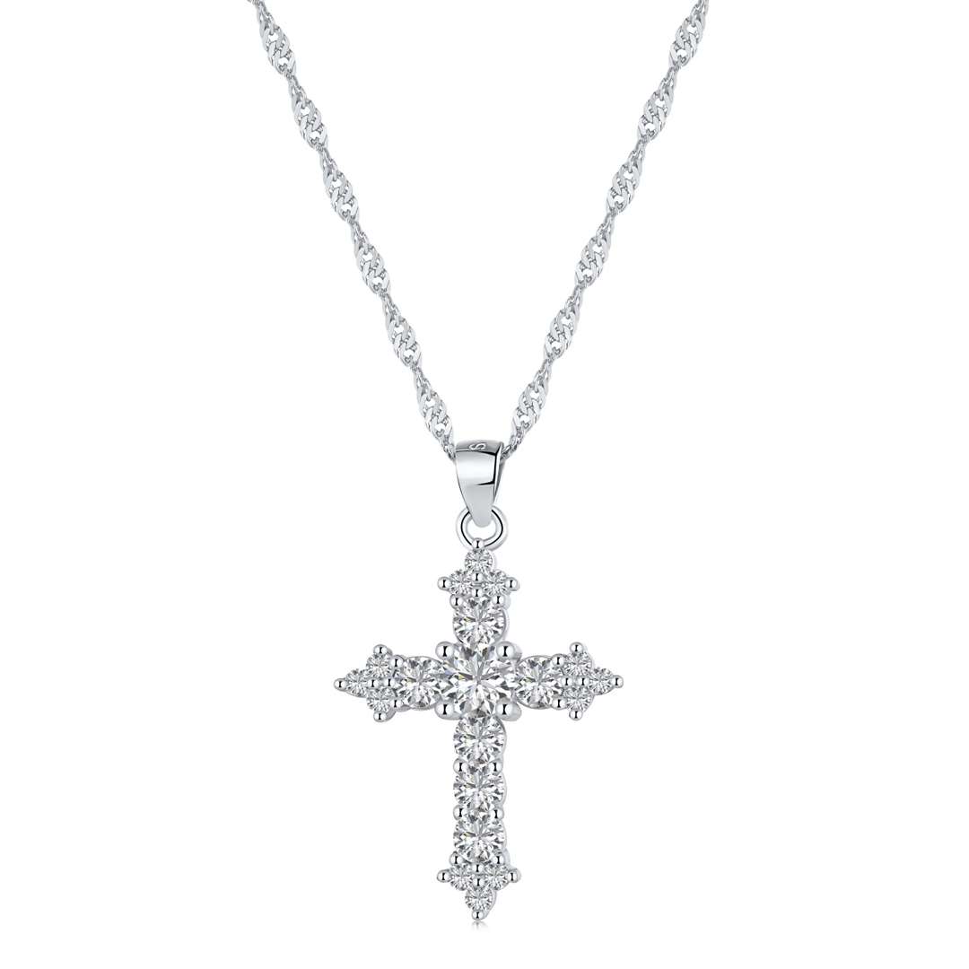 [Lucky Jewelry]Delicate Cross Shape Necklace