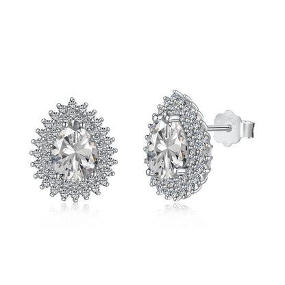 [Lucky Jewelry]Delicate Gorgeous Pear Cut Daily Earrings