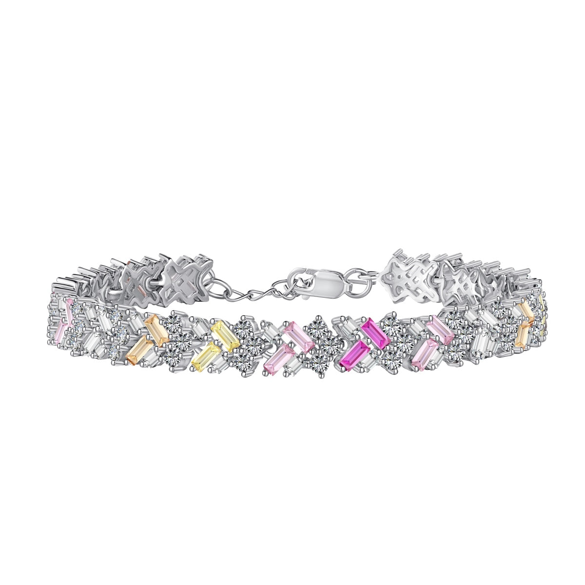[Lucky Jewelry]Dazzling Unique Multi Shape Daily Bracelet