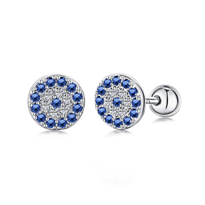 [Lucky Jewelry]Devil's Eye Ear Bone Nail Earrings