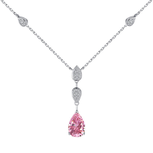 [Lucky Jewelry]Dazzling Pear Cut Necklace