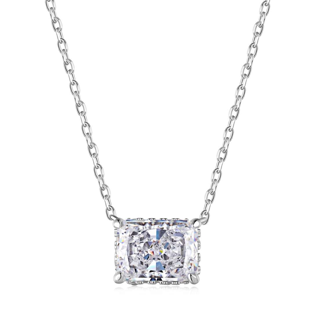 [Lucky Jewelry]Luxurious Square Shape Colorful Necalack
