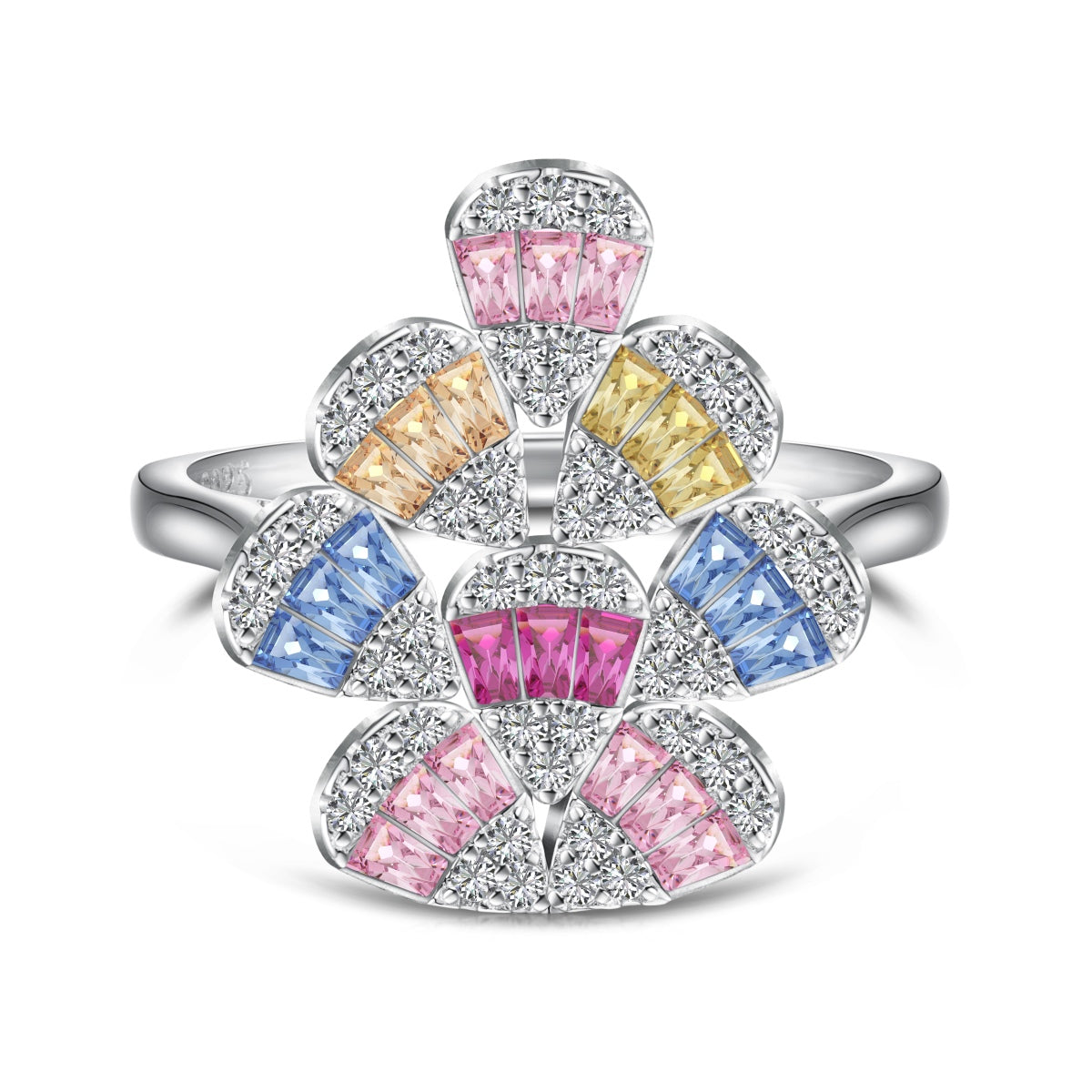 [Lucky Jewelry]Luckyling Colorful Water Drop Shape Daily Ring