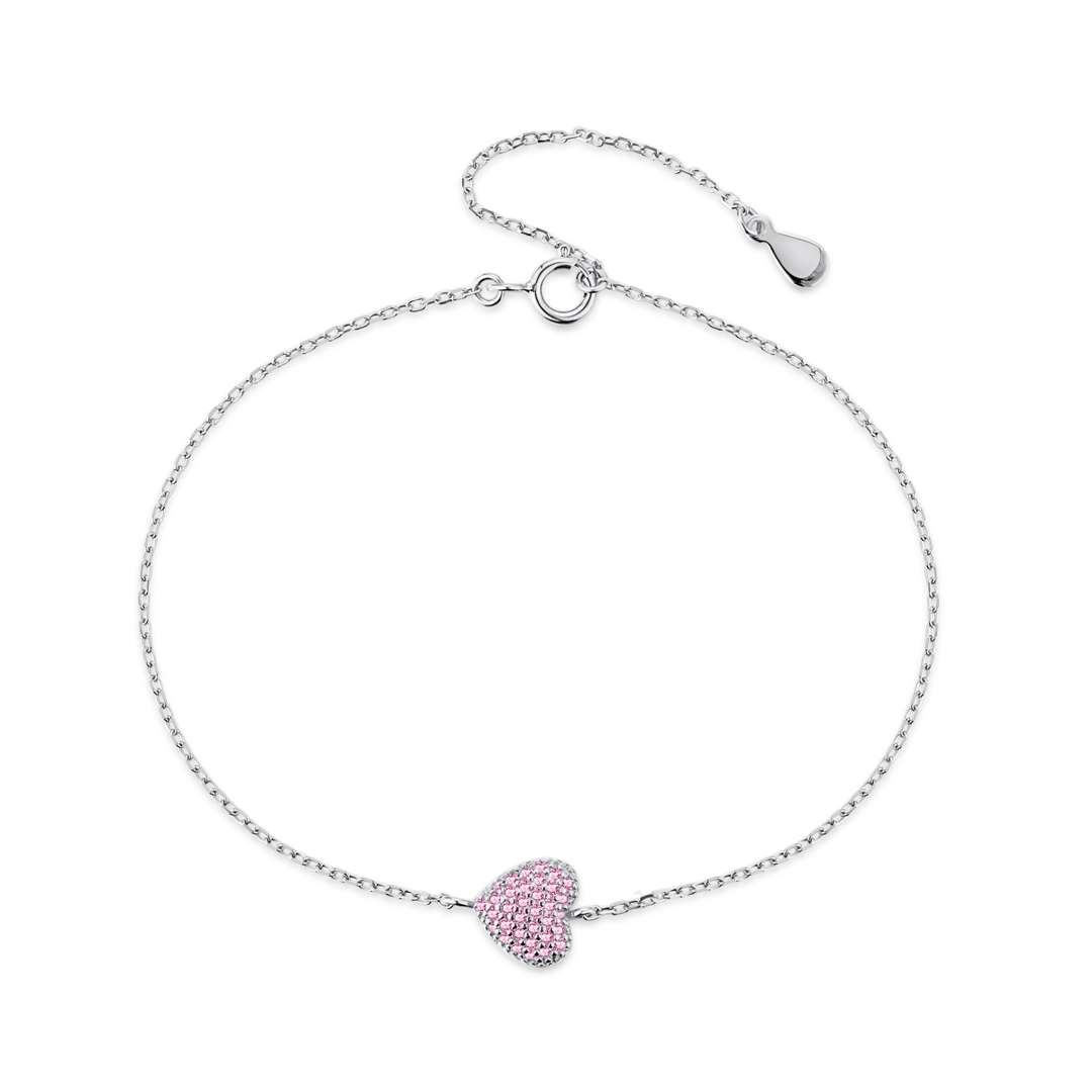 [Lucky Jewelry]Heart-Shaped Gentle and Versatile Bracelet