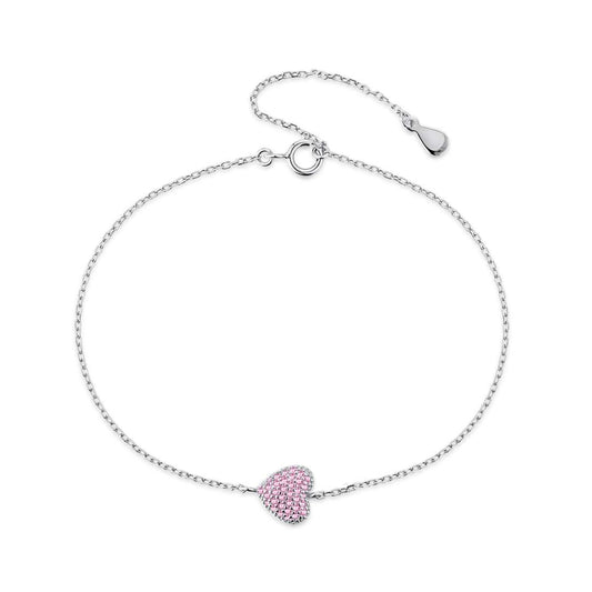 [Lucky Jewelry]Heart-Shaped Gentle and Versatile Bracelet