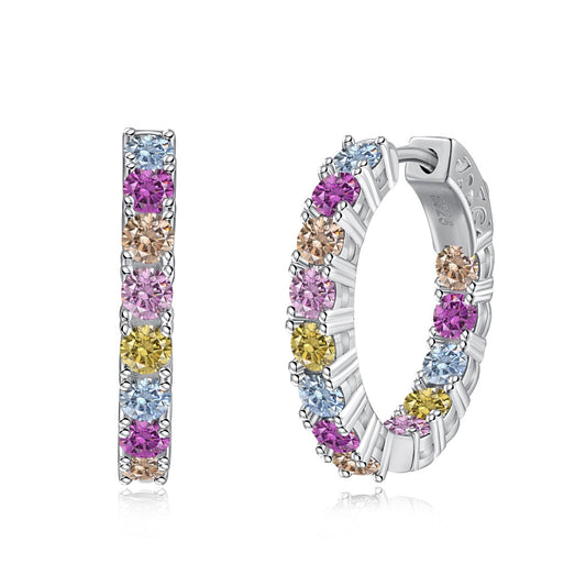 [Lucky Jewelry]Unique Round Cut Daily Earrings