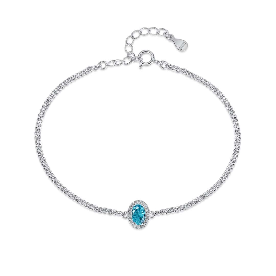 [Lucky Jewelry]Exquisite Oval Shape Bracelet