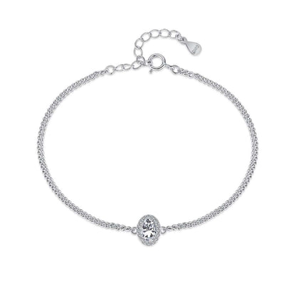 [Lucky Jewelry]Exquisite Oval Shape Bracelet
