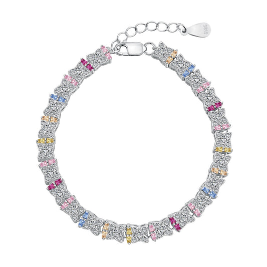 [Lucky Jewelry]Unique Colorful Flower Shape Daily Bracelet