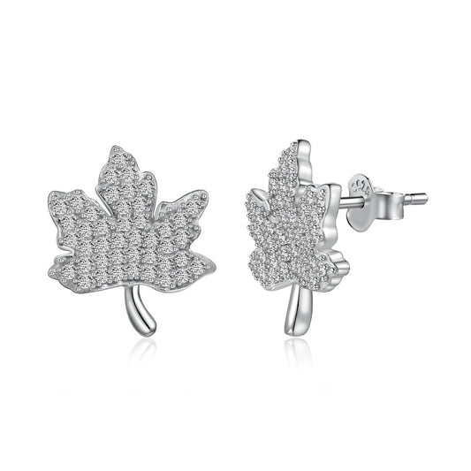 [Lucky Jewelry]Exquisite Maple Leaf Design Earrings