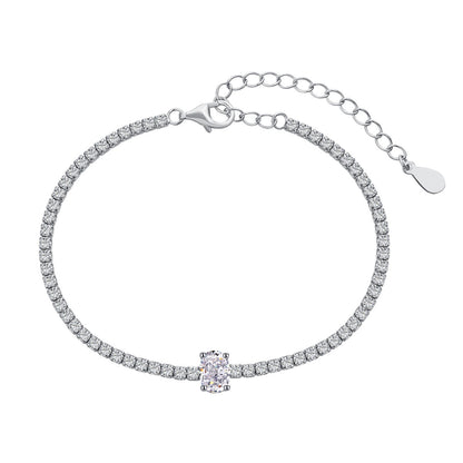 [Lucky Jewelry]0.75 Carat Exquisite Oval Cut Daily Bracelet