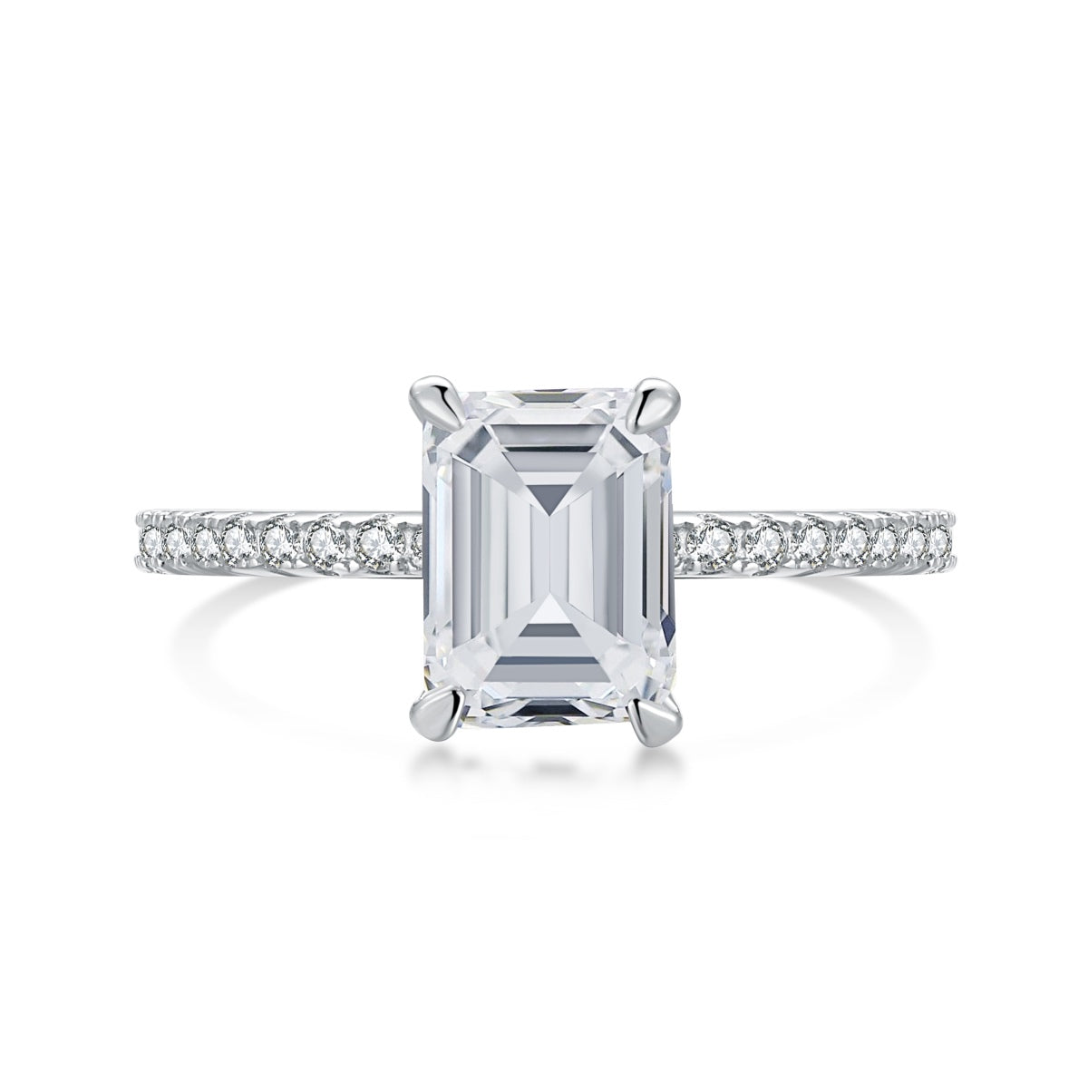 [Lucky Jewelry]2.0 Carat Scintillating Ornate Radiant Cut Party Ring