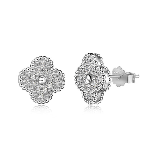 [Lucky Jewelry]Four Leaf Clover Fashion Earrings