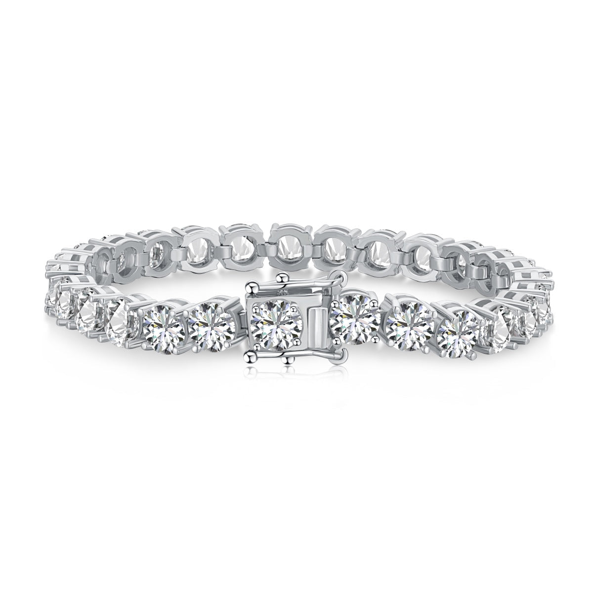 [Lucky Jewelry]0.75 Carat Dazzling Round Cut Wedding Bracelet