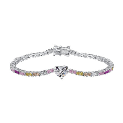 [Lucky Jewelry]Delicate Romantic Heart Shape Lover Bracelet