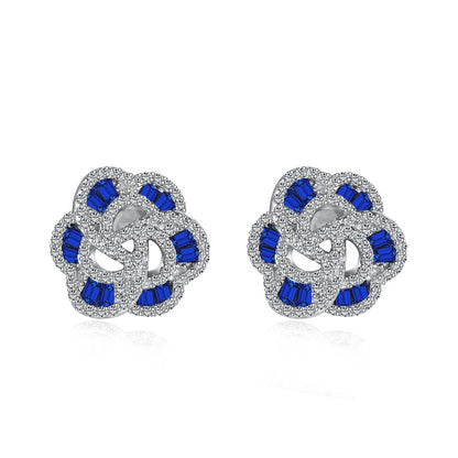 [Lucky Jewelry]Exquisite Flower Shape Daily Earrings