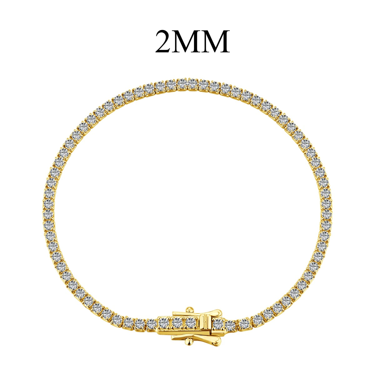 [Lucky Jewelry]Radiant Colorful Round Cut Party Bracelet