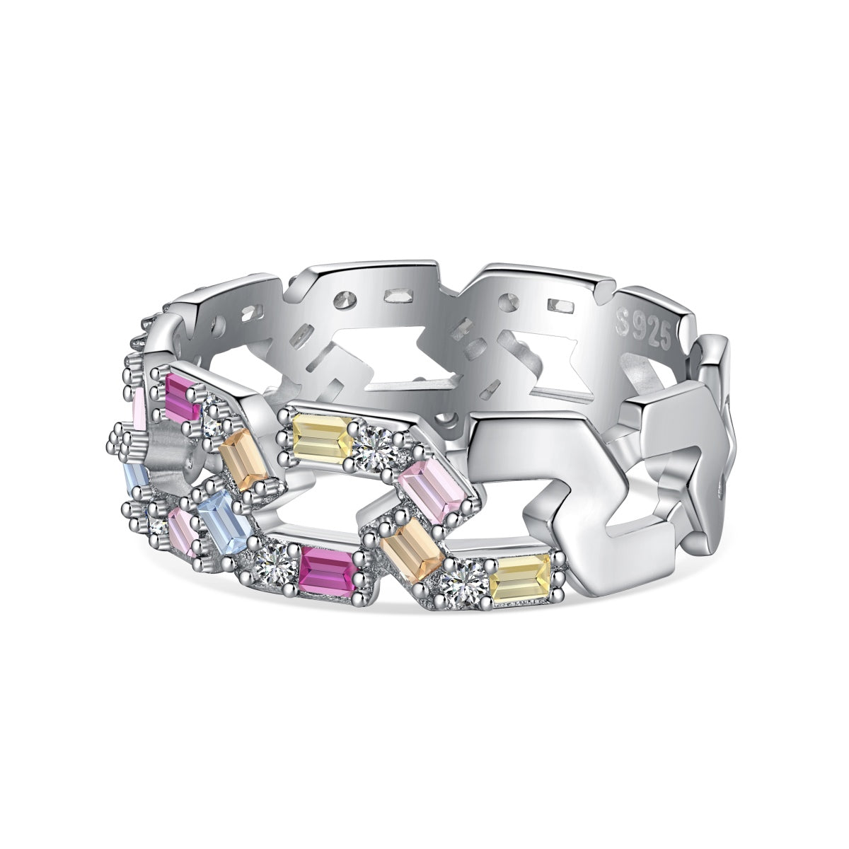 [Lucky Jewelry]Luckyling Vibrant Emerald Cut Daily Ring