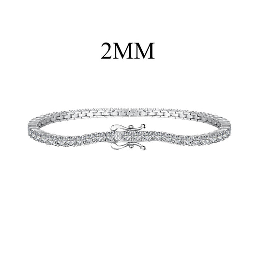 [Lucky Jewelry]Dazzling Exquisite Round Cut Daily Bracelet