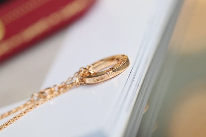 [⭐Renara]LOVE NECKLACE ADJUSTABLE ROSE GOLD 2 DIAMOND
