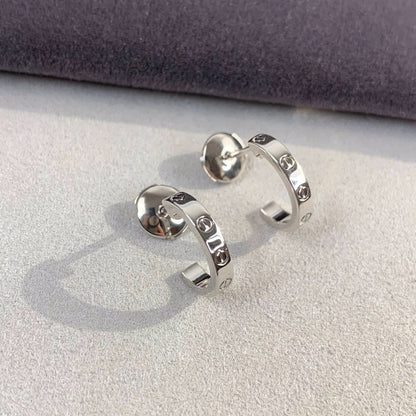 [⭐Renara]LOVE EARRINGS 2.65MM SILVER