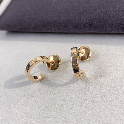 [⭐Renara]LOVE EARRINGS 2.65MM PINK GOLD