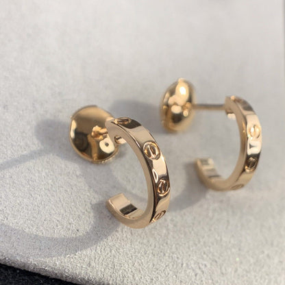 [⭐Renara]LOVE EARRINGS 2.65MM PINK GOLD