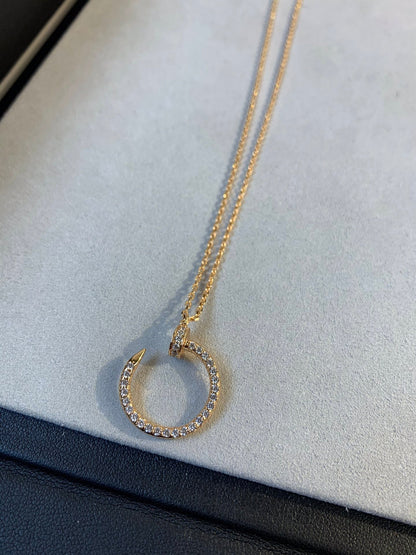 [⭐Renara]JUSTE NECKLACE PINK GOLD DIAMONDS