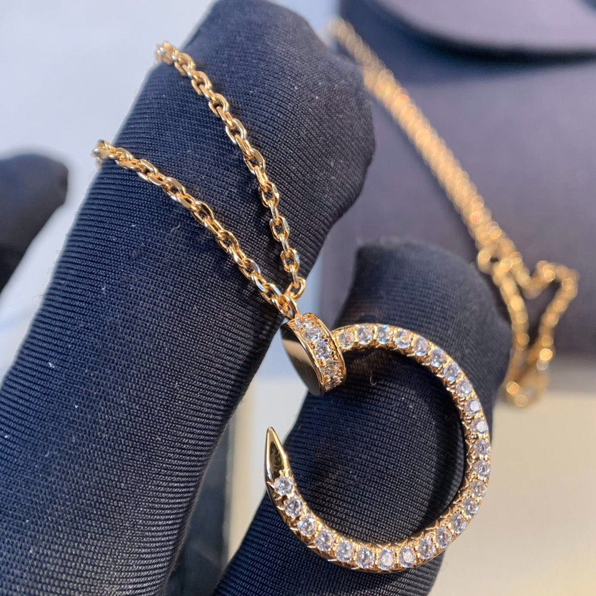 [⭐Renara]JUSTE NECKLACE PINK GOLD DIAMONDS