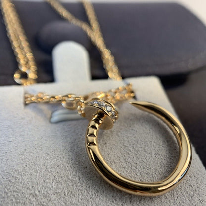 [⭐Renara]JUSTE NECKLACE PINK GOLD DIAMONDS