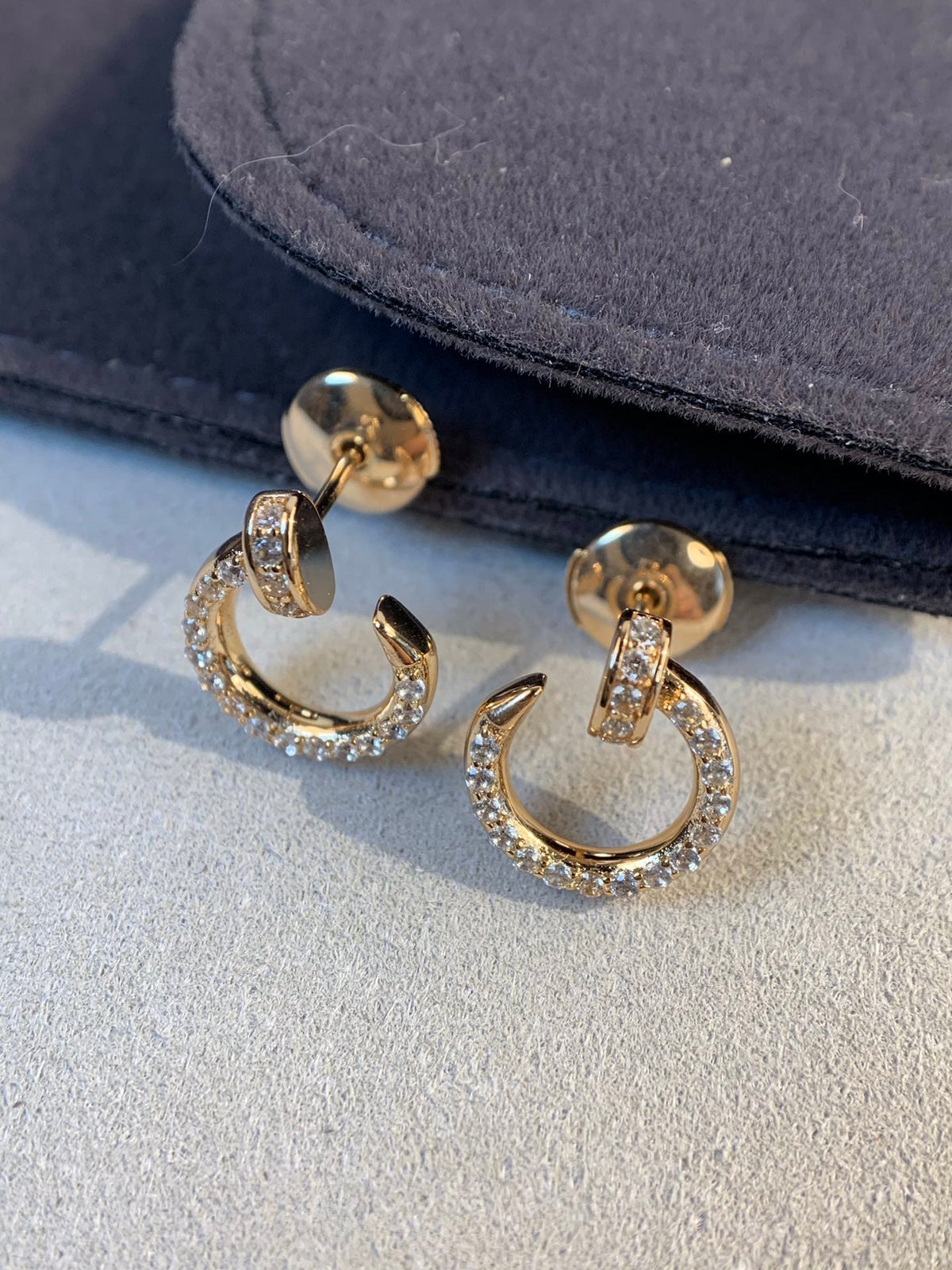 [⭐Renara]JUSTE EARRINGS GOLD DIAMONDS