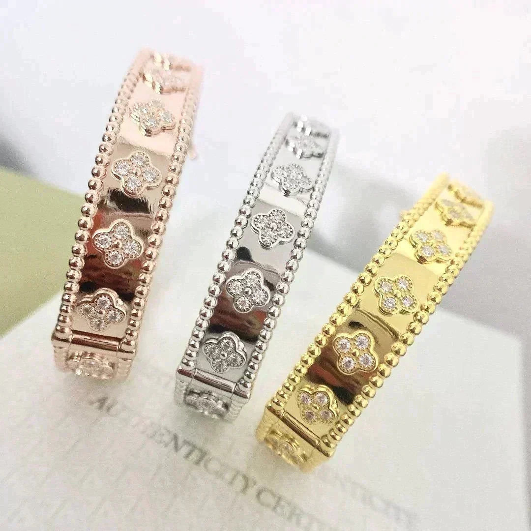 [⭐Renara]CLOVER BRACELET 8MM DIAMONDS