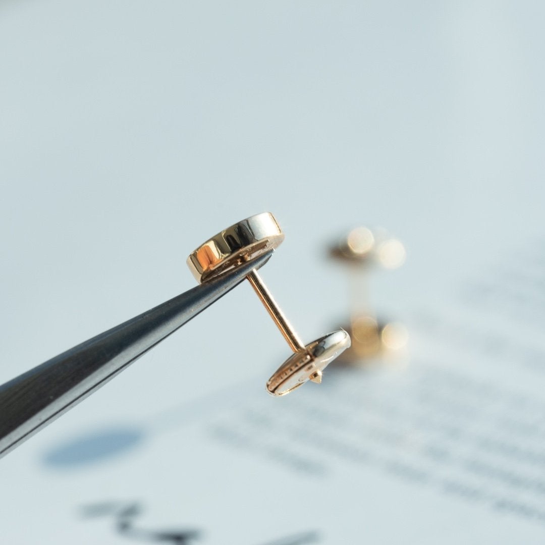 [⭐Renara]LOVE EARRINGS PINK GOLD 10MM