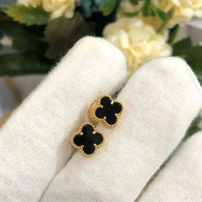 [⭐Renara]CLOVER MINI 9.5MM BLACK MOP EARRINGS