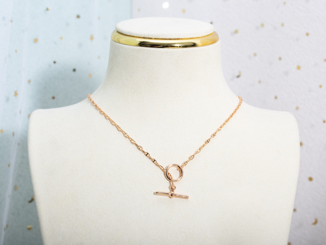 [⭐Renara]ECHAPPEE NECKLACE PINK GOLD