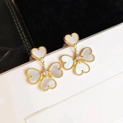 [⭐Renara]CLOVER SWEET WHITE MOP EARRINGS