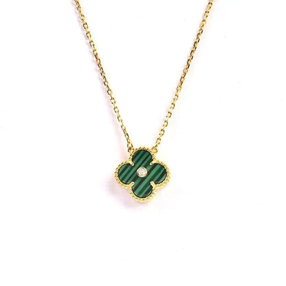 [⭐Renara]CLOVER 15MM DIAMOND TURQUOISE NECKLACE