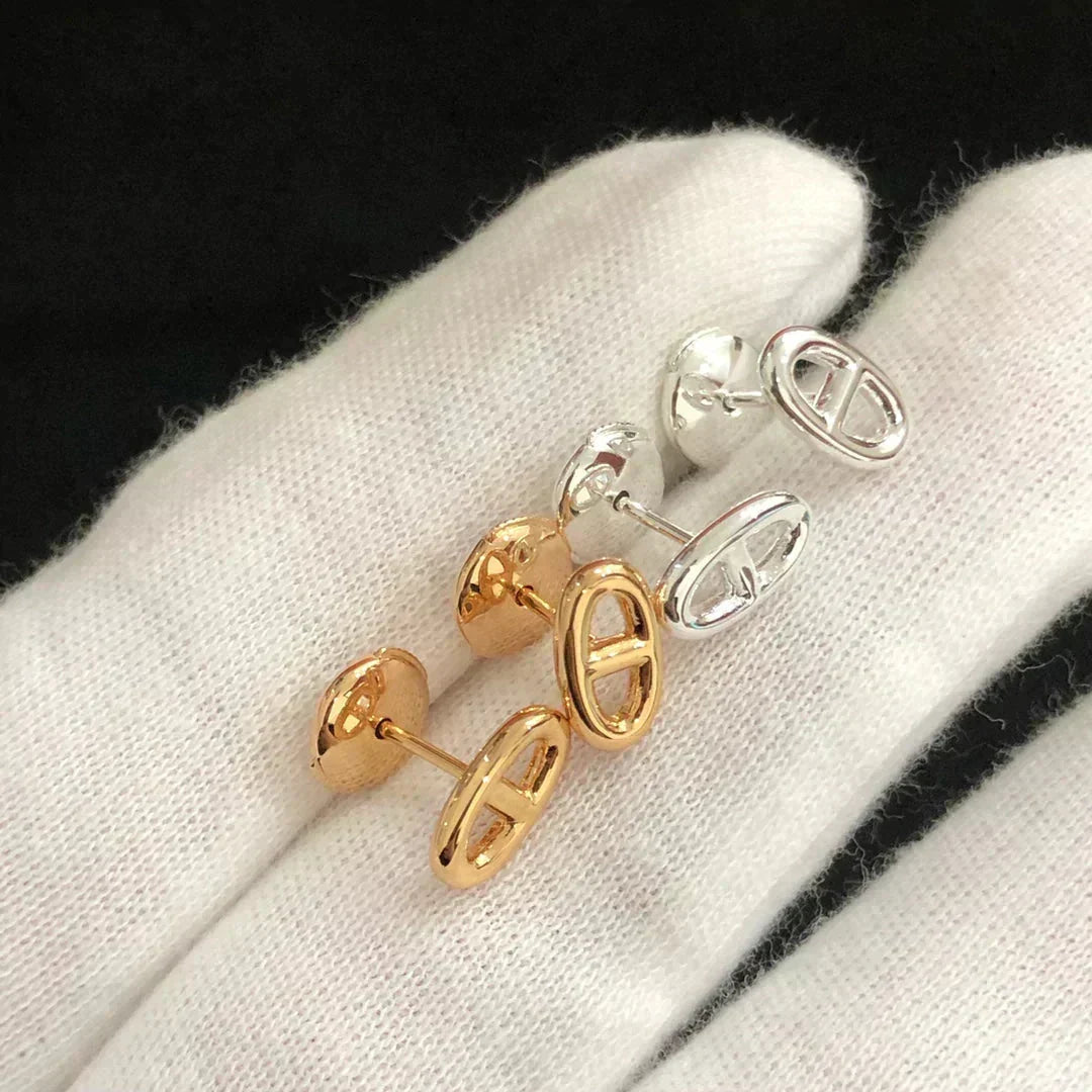 [⭐Renara]CHAINE SMALL EARRINGS GOLD AND SILVER