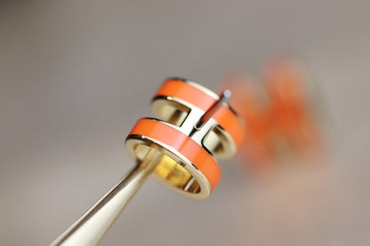 [⭐Renara]MINI POP H EARRINGS ORANGE