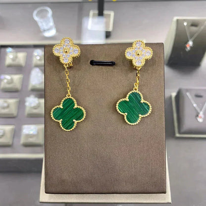 [⭐Renara]CLOVER  2 MOTIFS  DIAMOND  EARRINGS (MULTIPLE CHOICESç´