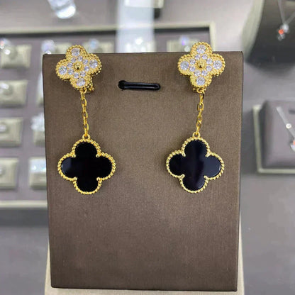 [⭐Renara]CLOVER  2 MOTIFS  DIAMOND  EARRINGS (MULTIPLE CHOICESç´