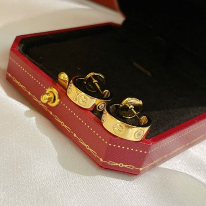 [⭐Renara]LOVE EARRINGS 5.7MM 2 DIAMONDS