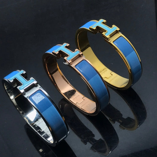 [⭐Renara]H BRACELET BLUE RAINBOW CERAMIC