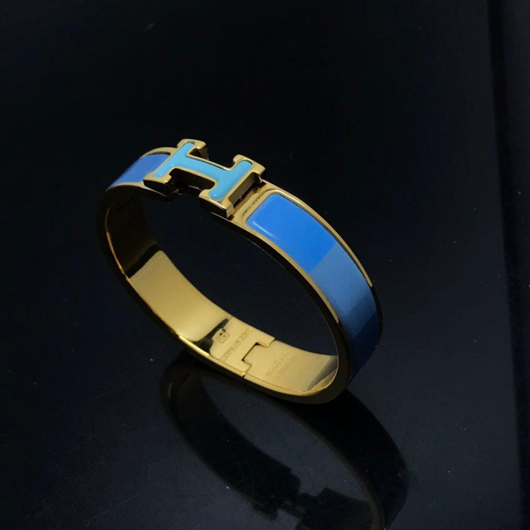 [⭐Renara]H BRACELET BLUE RAINBOW CERAMIC